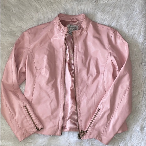 Pink leather jacket - Picture 1 of 3